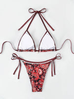 2026 Halter String Triangle Two Piece Bikini Women Swimwear Female Swimsuit Bathers Bathing Swimming Suit Beachwear Summer