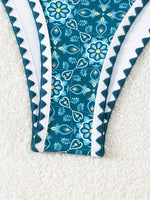 ZTVitality Sexy Push Up Floral Print Bikini Set 2025 New Arrival Padded Bra Whip Stitch Swimsuit Women's Swimwear Summer Biquini