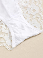 1 Set Elegant Lace Embroidery & Breathable Fabric Lingerie Set: Push-Up Bra, Drop Waist Sheer Panty - Ultimate Valentine's Day