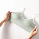 Women Crop Top Seamless Sports Push-Up Bra Tube Top Lingerie Underwear Streetwear Padded Camis with Straps Daily Wear Tops