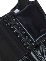 Corset with bright leather and breasted corset is fashionable and sexy. Wear a palace body-shaping coat outside the waist.