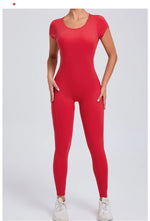 One-piece Yoga Padded Backless Suit Female Rompers Quick Dry Yoga Clothing Workout Bodysuits Scrunch Sports Jumpsuit Women