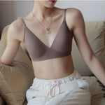 Push Up Bras For Women Non-wire Brassiere Soft Comfy Letter Straps Top Sexy Lingerie U-shaped Back Seamless Underwear Intimates