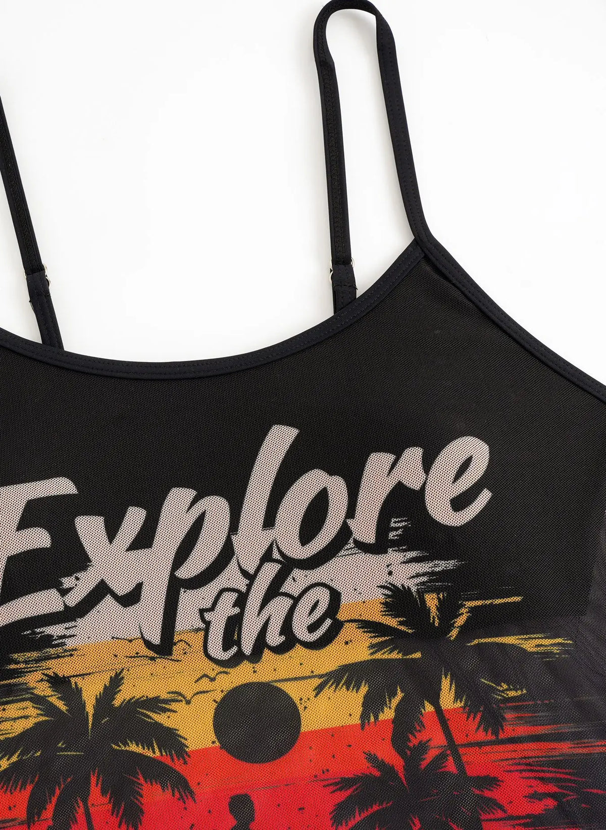 Summer Swimwear for Women Tankini Sets Swimsuit Vintage Padded Mesh Bathing Suit Print Beachwear Female Women's Swim Wear 2025