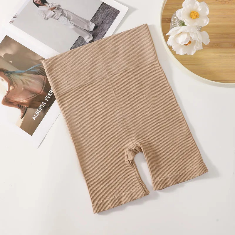 Slimming Tummy Shaperwear Women High Waist Shorts Seamless Underwear Breathable Ribbed Body Shaper Fitness Comfy Shapers