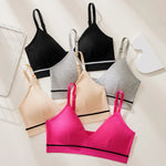 Women Bra Wire Free Cotton Bras Female Seamless Underwear Solid Color Lingerie Girls Breathable Sexy Bralette