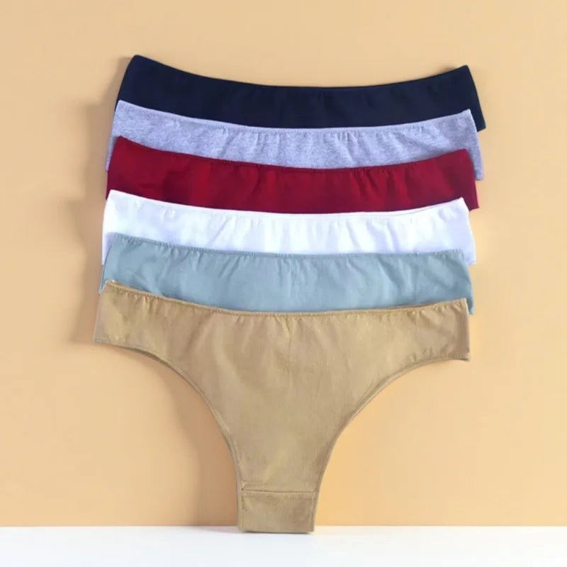 1Pc Women Cotton Brazilian Panties Seamless Underwear Low Waist Briefs Female Underpants Breathable Bikini Sexy Lingerie M-XL