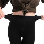 Autumn Winter Warm Fleece Women Leggings Velvet Thicken High Waist Tights Elastic Slim Solid Color Leggings Prevent Cold Tights