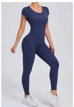 One-piece Yoga Padded Backless Suit Female Rompers Quick Dry Yoga Clothing Workout Bodysuits Scrunch Sports Jumpsuit Women