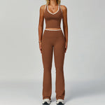 Gym Tracksuit Yoga Set 2 Pieces Workout Outfits Fitness Sportswear High Waist Leggings Sports Bra Athletic Wear Women Clothes