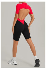 Women's Seamless Yoga Jumpsuit Sports Workout Running Hip-lifting Slim Fit Shorts One-Piece Training Fitness Gym Bodysuit