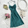 Elegant Women's Nightdress Sexy Comfortable Long Slip Dress Solid Color Pajamas For Women