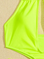2025 New Sexy Halter Women Swimwear One Piece Swimsuit Female Hollow Out Monokini Bather Bathing Suit Summer Beach Wear Bodysuit