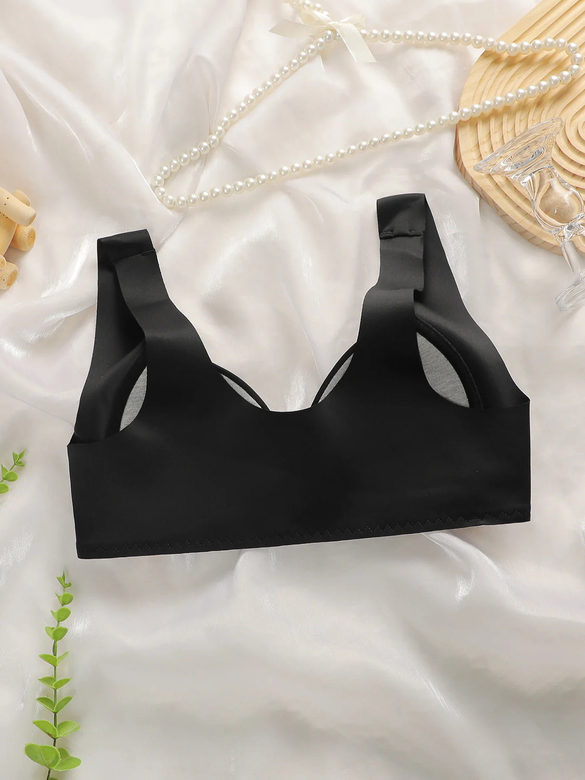 Front Closure Bra Wirefree Racerback Bras Comfortable Seamless Bralette No Underwire Full Coverage Wide Straps Back SupportB2861