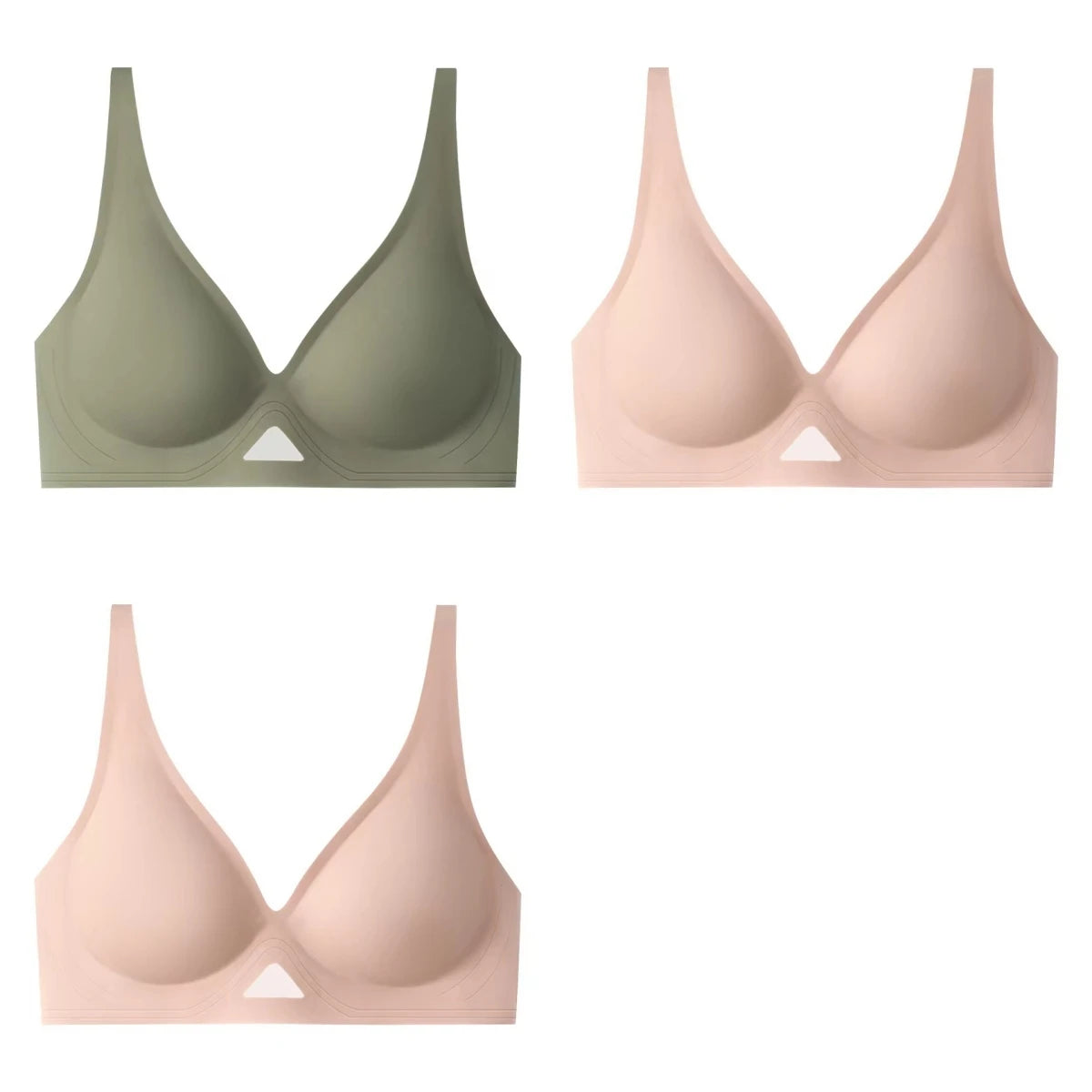3pcs/Lot Seamless Bras for Women Push Up Brasiere Deep V Bralette Comfort Nonwire Underwear Female Invisible Bra Sexy Lingerie
