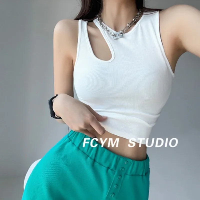 Women Crop Top Seamless Underwear Female Tank Tops Removable Pads Streetwear Beauty Back Padded Camisole Sexy Lingerie