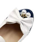 Women Lolita Style Patent Leather Bow Shoes 9.5cm High Heels Anti-slip Rubber Sole Platform Pumps Ideal for Parties Daily Wear
