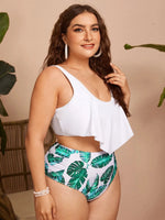 Ruffle Bikinis 2026 Women Large Size Swimsuit High WaistPush Up Plus Swimwear Female Beach Wear Bathing Suit 4XL