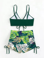 Drawstring Front Shorts Bikinis 2026 High Waist Swimsuit Women Swimwear Female Bathers Bathing Swimming Swim Suit Beachwear