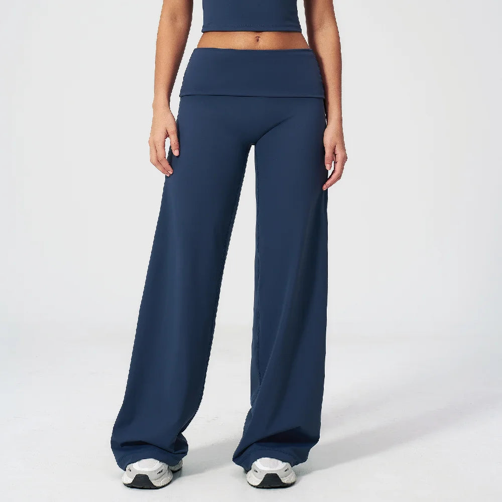 Yoga Pants Women High Waist Fitness Sports Flared Trousers Gym Workout Jogging Wide Leg Pants Female Dance Sports Flared Pants