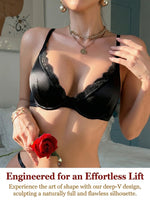 High quality sexy back black Lingerie women's underwear thin without padding bra lace brassiere MR2912