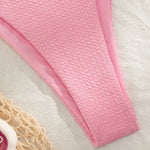 Sexy Halter Bikini 2025 Women Swimsuit Two Piece Swimwear Female Thong Bikinis Set Pink Swim Bathing Suits Brazilian Biquini