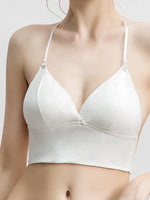 French triangle cup underwear female sense U-shaped invisible bra with large backless neck bra for small breasts