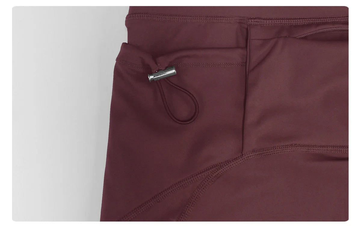 Naked High Waisted Yoga Shorts Women Quick Drying Side Pocket Cycling Pants Outdoor Abdominal and Hip Lifting Sports Shorts