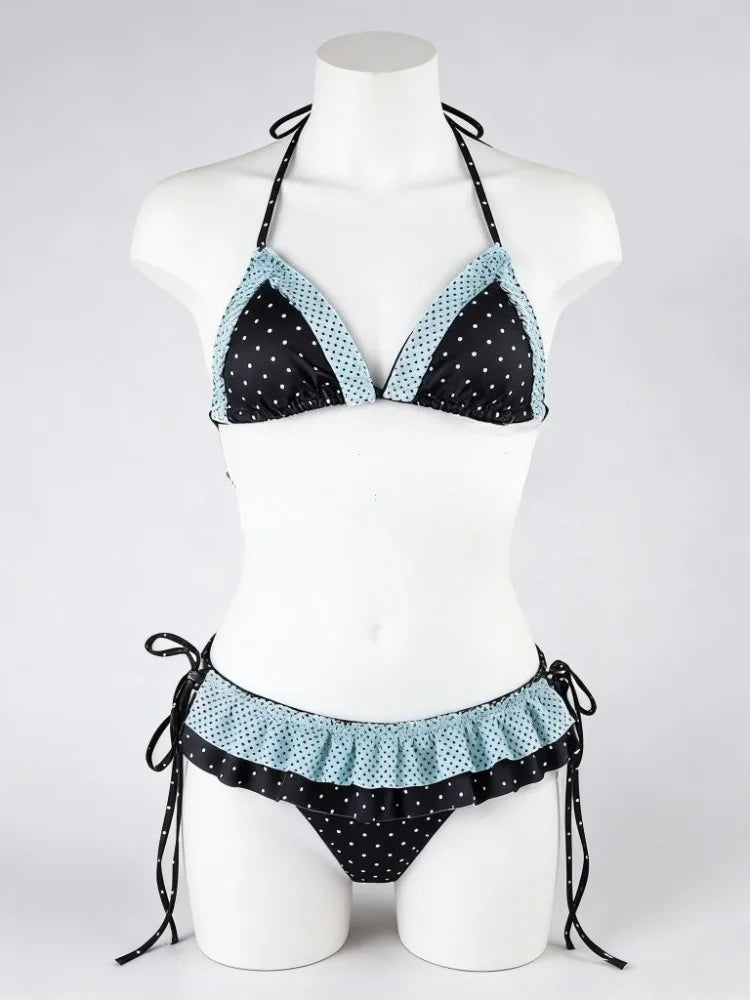 High Waist 2-Piece Split Bikini Set for Women 2026 - Print Trendy Swimwear Chic Beach Vacation Summer Party Fashion