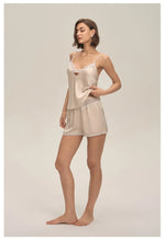 Summer home suspender shorts set casual and comfortable home wear lace women's pajamas