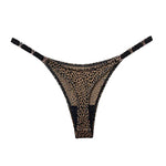 Seamless Sexy Thong Women Underwear Briefs Panties Zebra Flower Low Rise Luxury Metal Buckle G String Bikini Girls Female Panty