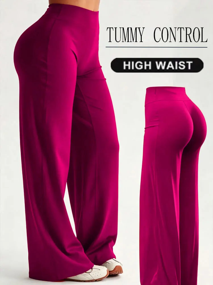 High Waist Straight Leg Workout Pants Naked Skin Friendly Hip Lifting Casual Sports Legging Training Body Shaping Fitness Bottom