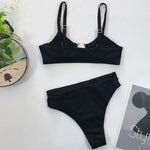 Sexy Snake Printed Female Swimsuit High Waist Bikini Women Swimwear Two-pieces Bikini Set Hollow Out Bathing Suit Swim Wear Lady