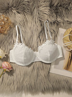 Hot selling women's sexy embroidered lace flower bra without steel ring gathering push up close fitting underwear MR2639