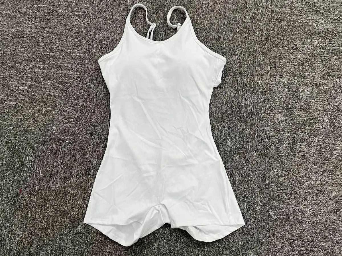 Yoga Jumpsuit Seamless Sports Jumpsuit Set Woman Gym Short Sets Backless Fitness Suit Elastic Workout Clothes for Women Bodysuit