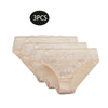 Lace Women's Underwear with Pure Cotton Breathable Crotch, Low-Waist Triangle Panties, Mesh Sexy Underwear, Butt-Lifting