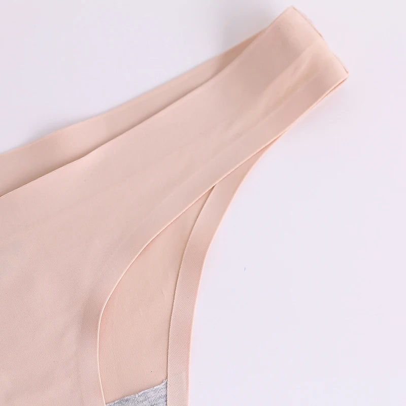 BZEL Sexy Women's Thongs Panties Traceless Soft Ice Silk Breathable G-String Lingerie for Woman Female Underwear 3XL Large Size