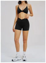 Women 2 Piece Gym Workout Set Female Bra Yoga Shorts Vest Fitness Wear Quick-DrySports Bra Suits Sportswear Tracksuit Outfits