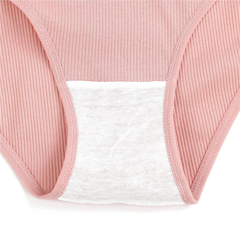 3Pcs/set Cotton Panties Women M-4XL Low Waist Underwear Plus Size Briefs Ladies Comfortable Underpants Female Panties Lingerie