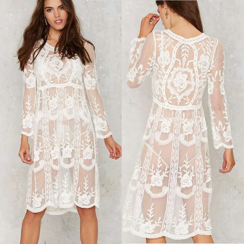 DEKA Woman Beach Dress Cover Ups Solid Long Pareos Beachwear Robe Bathing Holiday Swimsuit Beach Bikinis Cover-up