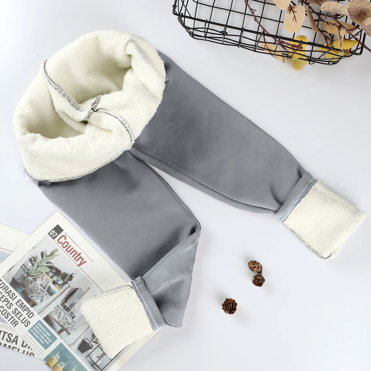 Winter Thermal Leggings Womens Solid Color Thick Pants Warm High Waist Solid Color Outdoors Casual Classic Leggings