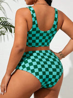 2026 Large Plus Big Size Swimsuit Women Sporty Bikinis High Waist Printed Swimwear Female Bathers Bathing Swimming Swim Suit 5XL
