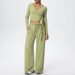 3 Pcs Women's Seamless Yoga Set Sports Fitness Gym Slim-Fit Long Sleeve & Tank Top Suits Workout Running Training Sets
