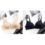 2Pcs/Set Padded Bras For Women Push Up Bra Underwear Non-wire Brassiere Sexy Lingerie Solid Color 3/4 Cup Comfort Intimates