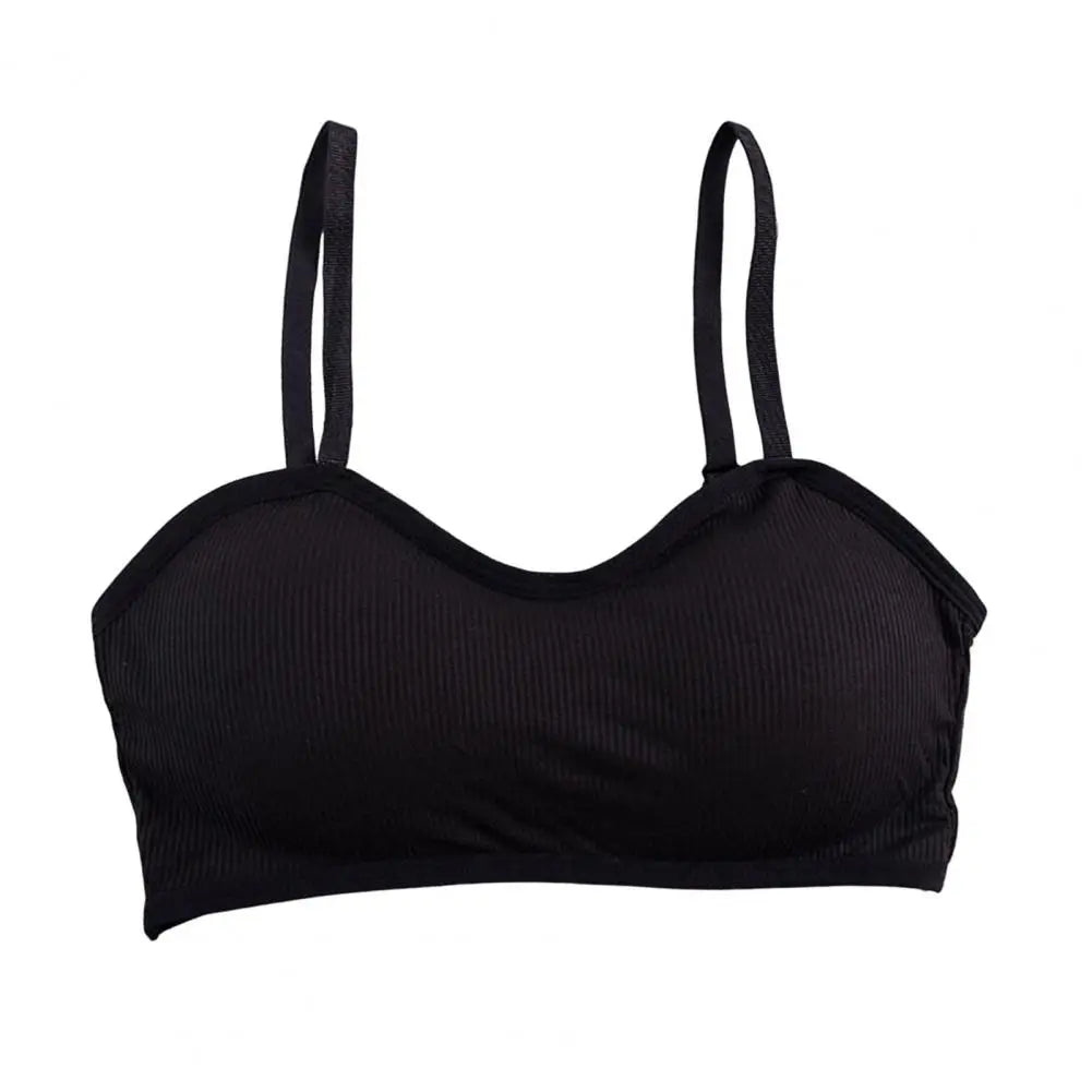 Push Up Padded Workout Bra Ribbed Sports Bra for Women Seamless Wireless Bralette V Neck Cami Crop Tops for Running Yoga