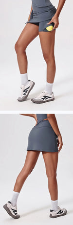 Tennis Suit Set Yoga Set Casual Outdoor Bra Golf Short Skirt Anti-light Running Pocket Fitness Suit Breathable Sports Tank Top