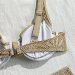 With Sarong Underwired Bikini Female Swimsuit Women Swimwear Three-pieces Bikini set Brazilian Bather Bathing Suit Swim V7936