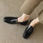 Style Spring Autumn Versatile British Style Flat Shoes Women's Vintage Leather Pumps High Heel Shoes Summer Season 2026
