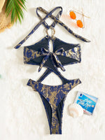 Halter Tummy Cut Out Backless Monokini Women Thong Swimwear One Piece Swimsuit Female High Leg Cut Bathing Suit Swim Bodysuit