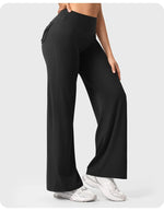 High Waist Pocket Yoga Pants for Women - Stretch Breathable Gym Workout Leisure Tummy Control Tights with Pockets